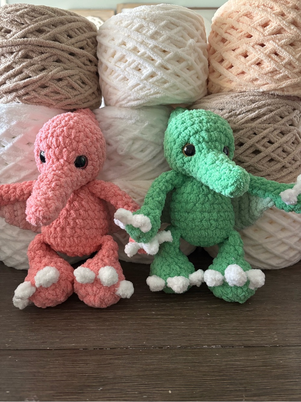 Crochet Baby Pterodactyl Plush Handmade